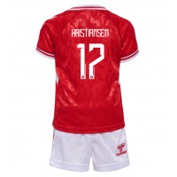 Camisa de time de futebol Dinamarca Victor Kristiansen #17 Replicas 1º Equipamento Infantil Europeu 2024 Manga Curta (+ Calças curtas)